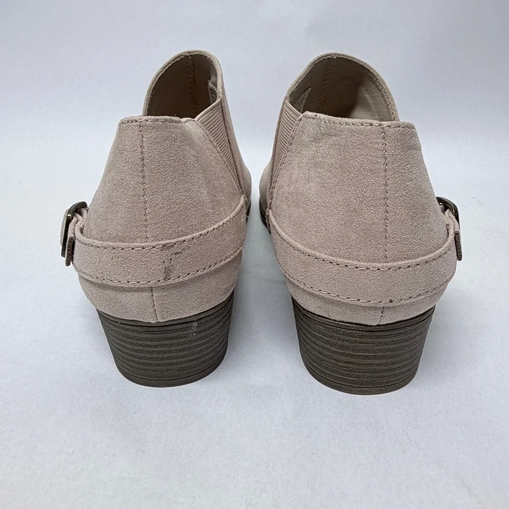 American Eagle Womens Blush Pink Faux Suede Cutout Ankle Booties Size 13